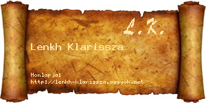 Lenkh Klarissza névjegykártya